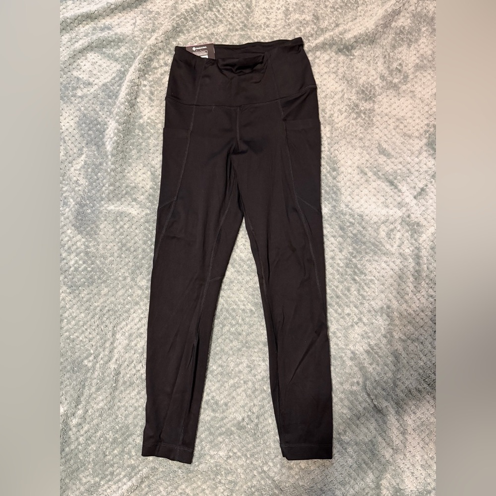 Black High-Waisted Ankle Leggings with 2 pockets